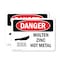 Signmission Hot Surface Sign, 7 in H x 10 in W, Plastic, Molten Zinc Hot Metal OS-2PACK-DS-P-710-L-1677 - alternate 1